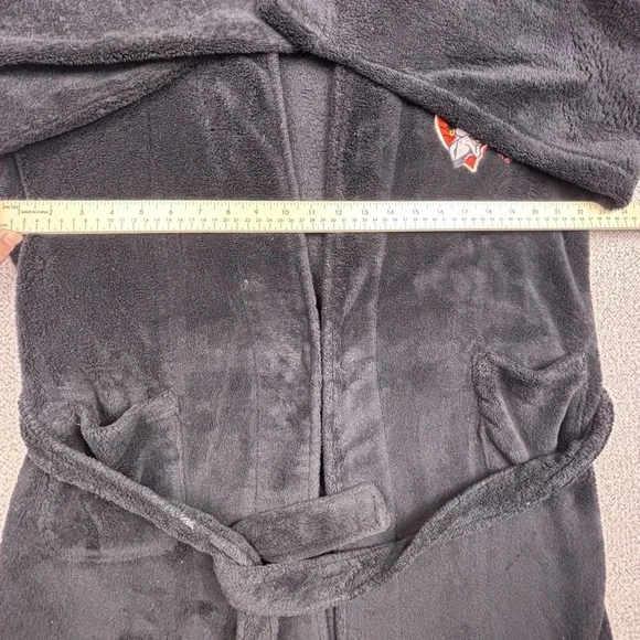 VTG Betty Boop Embroidered Patch Black Fleece Bathrobe Women's - Picture 6 of 7